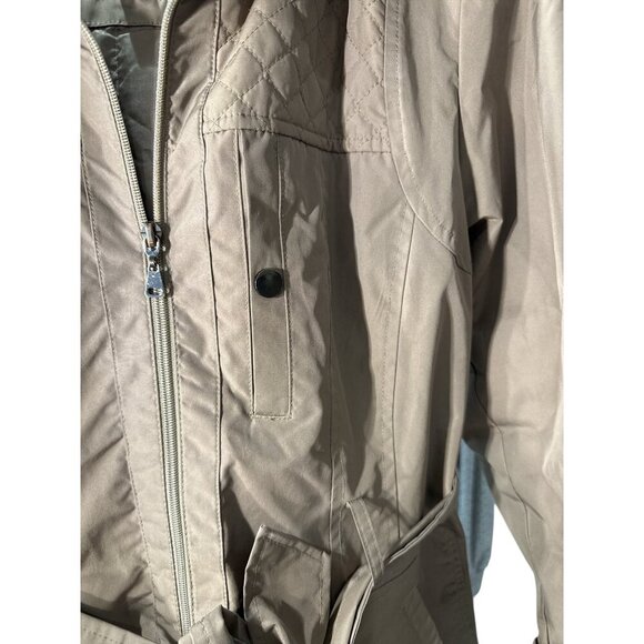 Women's Weather Tamer Tan Quilted Jacket Size Large, Pre-Owned Good Condition - Picture 8 of 12
